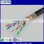 Premium quality Outdoor SFTP CAT6 4pairs Lan cable double shielded twisted pair