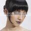 Black hairpiece fringe, synthetic hair clip on bang hair pieces