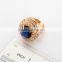 2016 Rellecona sapphire ring micro cubic ziroconia in 18k yellow gold plated