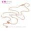 Gold Plated Long Chain Latest Design Heart Beads Fashion Necklace