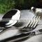 High-grade No magnetic stainless steel dinner sets Steak Knife/Spoon/Fork/Coffee spoon/teaspoon Customized logo C36