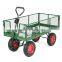 heavy duty mesh metal garden wagon , garden trolley