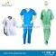 unisex solid color hospital medical uniform scrub suit