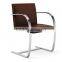 Brno Style Leather Armchair stainless steel chair