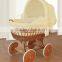 handmade wicker basket for baby sleeping with handles