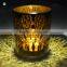 Trees golden recycled glass candle containers wholesale