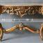 Marble top antique gold console table for living room ME-0432-01