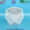 Modern style Geometry glazed white Ceramic Flower Plant Pot