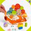 Wholesale hottest kids wooden balance blocks toy brain training wooden balance blocks toy W11F006