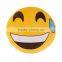 Soft Emoji Smiley Emoticon Yellow Round Cushion Pillow Stuffed Plush Toy Doll Christmas Present New