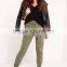 latest lady fashion khaki jogger pants 2016