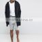 High Quality New Design Custom Drawstring Waist Black Piping Cotton Viscose Breathable Jersey Grey Men's Running Fashion SHorts