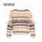 Long Sleeve Comfortable Multi Stripe Fluffy Children Sweater