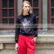 Fashion sweatshirt embroidery coat red for custom sweatshirt