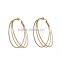 Stylish Artificial Gold Plated Hoop Earrings