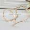 Pretty irregularity geometry hollow bangles,simple design gold bangle for women
