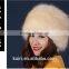 Woman and Man Fashion Fox Faux Fur Russian Hats With Satin Lining/Round Top Unisex Winter Cap Hats