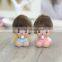 Korea sunglasses Monchhichi key chain ms diy car outlet decoration pendant