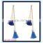 2017 fashion unique daily wear women wholesale double woolen tassels long earrings