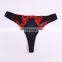 Factory Price Red Lace Embroidered Bra Panties Set, Bra T-Back Panties Set