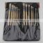 14-Piece Long Handle Bristle Hair Artist Paint Brush Set in Nylon Bag