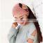 Women headband Knitting wool girl hair band Bohemia Diamond Knitting Headband Handmade flower snow female bow hair accessories