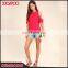 Summer ladies casual tops cold shoulder woman top blouse