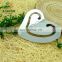 Jiabo custom hollow heart-shaped metal bookmark with flower