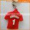 Customized fashion rubber keychain/basketball rubber key chain