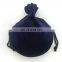 Suede double pull small velvet jewelry draw string bag