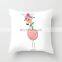 Custom Cute Printed Pillow Cartoon Animal Linen/Cottton Linen Pillow Cover