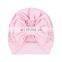 Baby Cotton Toddler Tabbit Ear Hat Kids Set Head Big Bow Soft Cute Knot Nursery Beanie hat