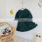 Send a small bag! 2020 Korean children's clothing autumn and winter middle and small girls dress composite dark green corduroy