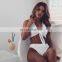 Solid Bow Knot Swimsuit 2019 New Sexy Rivet Bikinis Women Swimwear Push Up Bathing Suit Beach Wear Brazilian Bikini Set