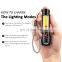 Rechargeable battery powered mini led flashlight Aluminum alloy waterproof COB led mini flashlights