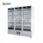 Deluxe Commercial Direct Cooling 3 Sliding Glass Door Refrigerator Cabinet Freezer