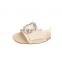 Ladies unique and stylish flat design with embellished crystal stones shape like ring sandals low heel open toe sandal