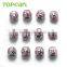 Topearl Jewelry Assorted Latest Design Bead Stainless Steel European Charm Bead Pink White Silver TCP05