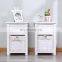 Modern White Nightstands Lamp Table  Wood Side Table With Drawers