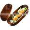 Hot Sale Boat Shape Wooden Salad Bowl