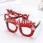 High Productivity Plastic New Decorative Red Adult Eye 3D Glitter Christmas Glasses