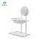 stainless steel hanging suction bathroom storage basket for Sponges facial cleanser