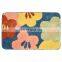 Lemon Design Soft Non Slip Absorbent Flocking Carpet Home Living Door Mat Microfiber Bath Floor Mat with TPR Backing