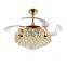 42 inch retractable remote control bladeless ceiling fan with led light led ceiling fan lighting