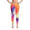 OEM Customized Spandex rainbow strips Sublimation girl leggings