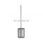 Fashion TPR Toilet Brush Holder Powder Coating Matt Stainless Steel Toilet Brush Rubber Bristle