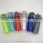 Plastic Sport Drinking Spray Water Bottle with Spray and Straw