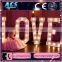 ACS stage decorative lage LED wedding love letter and heart lettters wholesale