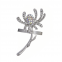 Gold Plated Diamond Flower Napkin Ring For Valentine's Day
