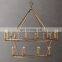 19th C English Openwork Large Rectangular Brass Chandelier Middle-Sized Retro Villa Custom Hanging Iron Lights for Dining